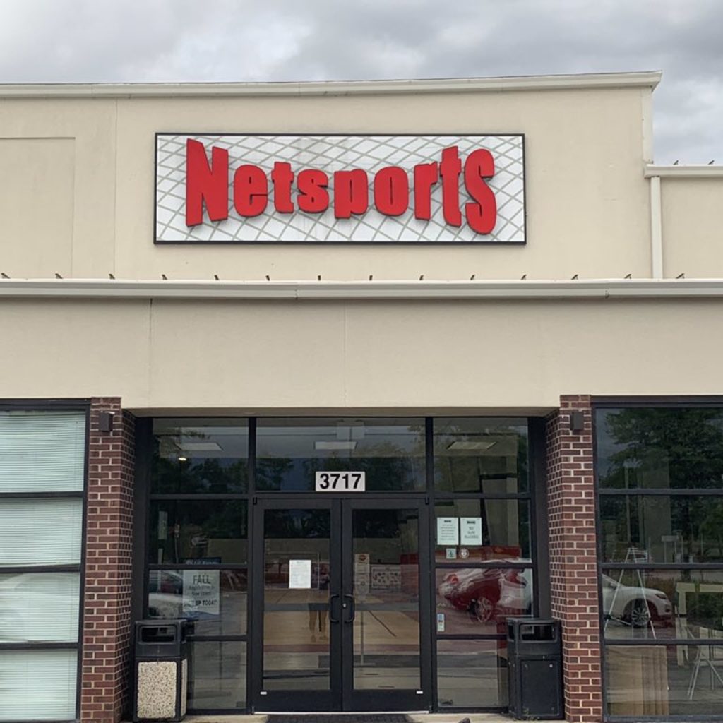 exterior of Netsports with sign